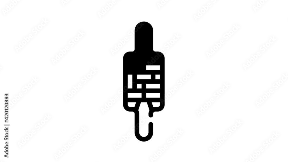 rolling pin patterned black icon animation rolling pin patterned black icon animation