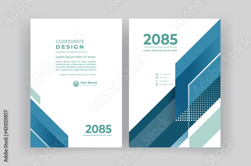 Corporate book cover design template. Brochure template.