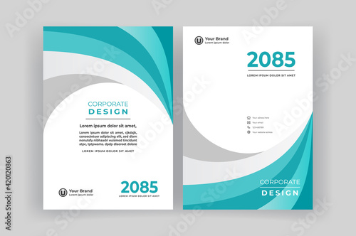 Corporate book cover design template. Brochure  template.