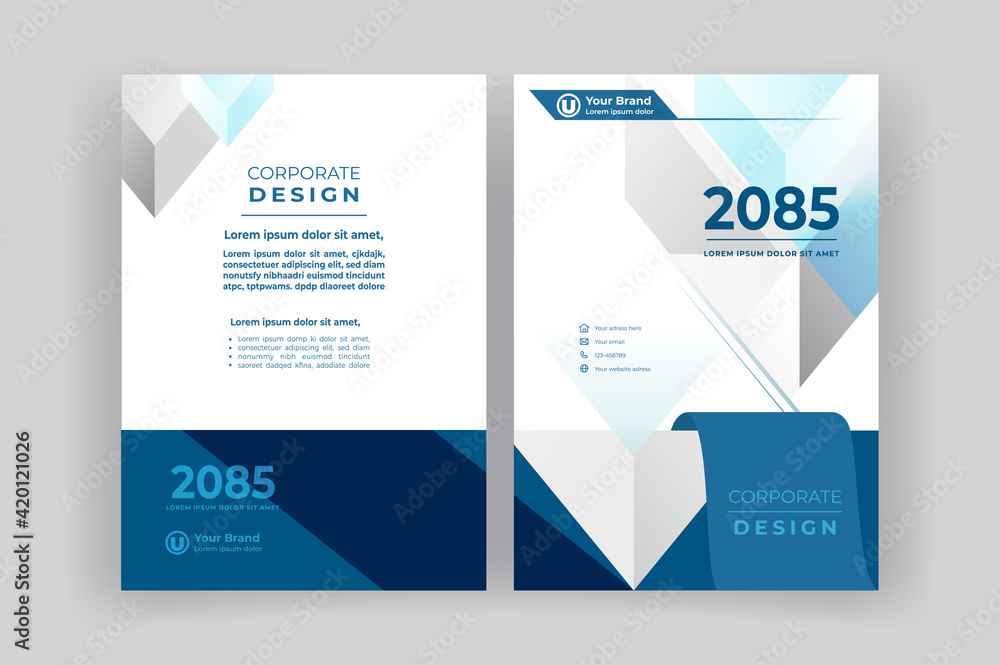 Corporate book cover design template. Brochure template. Corporate book cover design template. Brochure template.