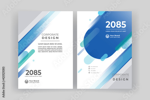 Corporate book cover design template. Brochure  template.