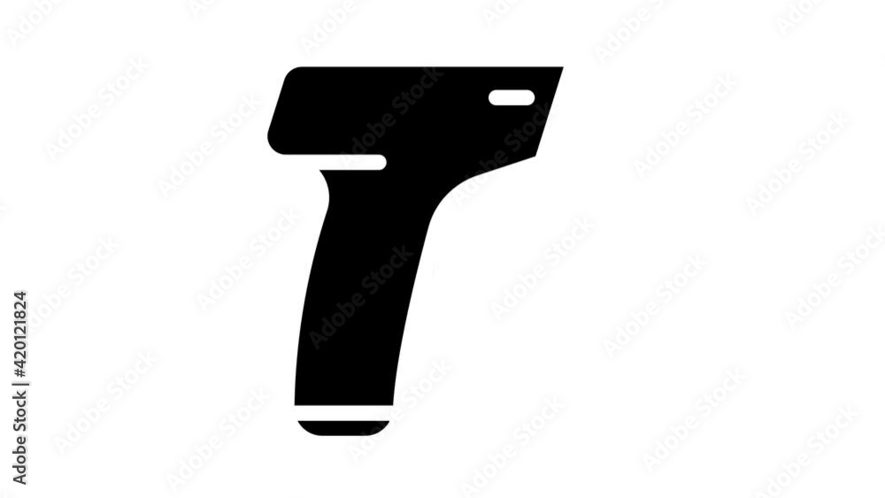 infrared thermometer glyph icon animation infrared thermometer glyph icon animation