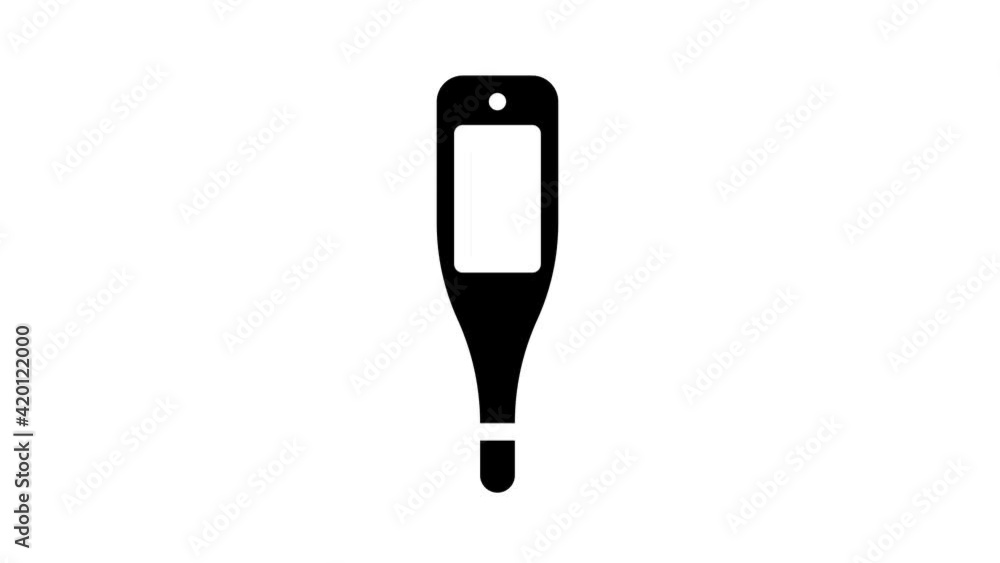 electronic medical thermometer glyph icon animation electronic medical thermometer glyph icon animation