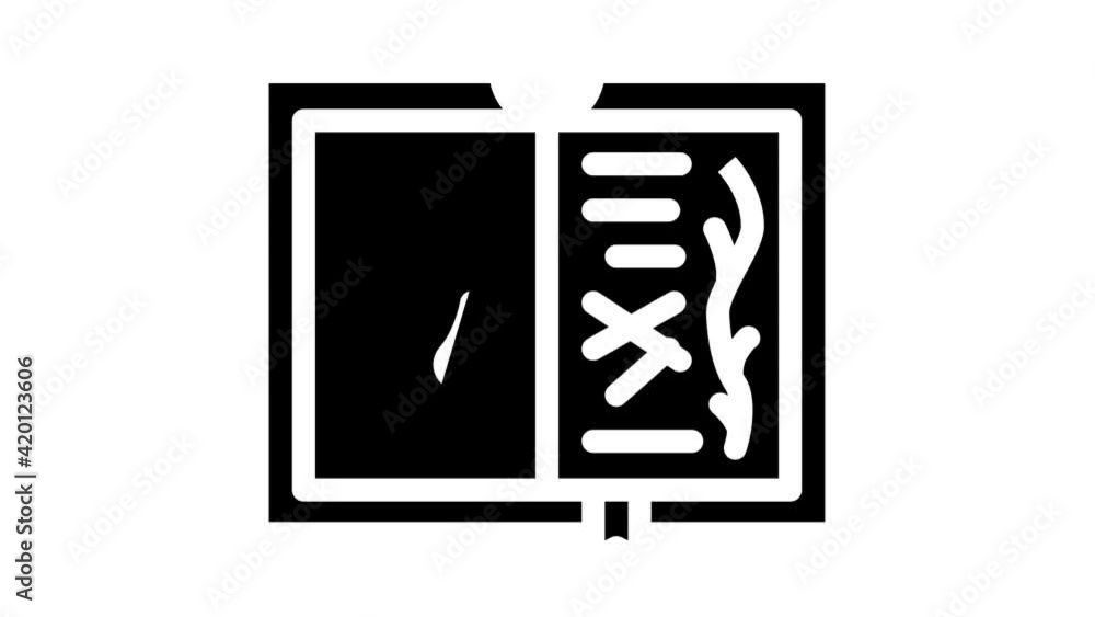 sketch book glyph icon animation sketch book glyph icon animation