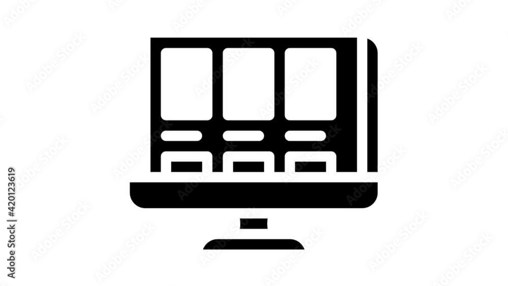 choosing online book glyph icon animation choosing online book glyph icon animation