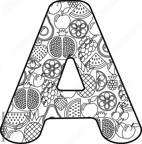 alphabet    letters   font   graphics   illustration   background  letter  a primer  Fruit   summer graphic illustration alphabet watermelon
