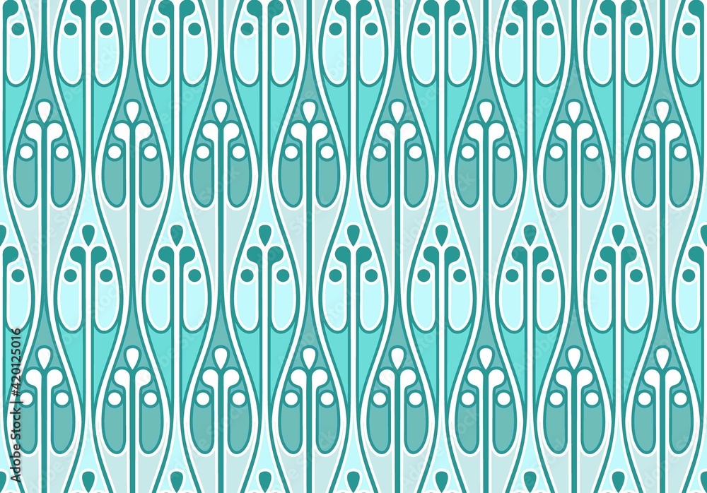 Art nouveau seamless pattern in the style of Moser Art nouveau seamless pattern in the style of Moser