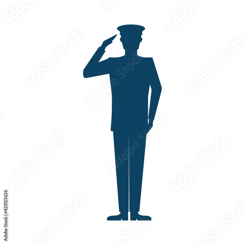 soldier salute silhouette