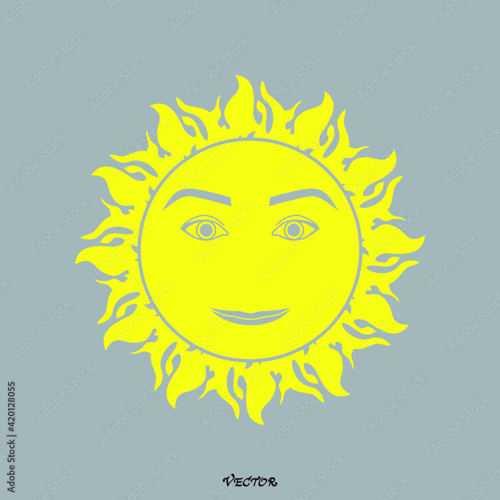 Greek sun god logotype
