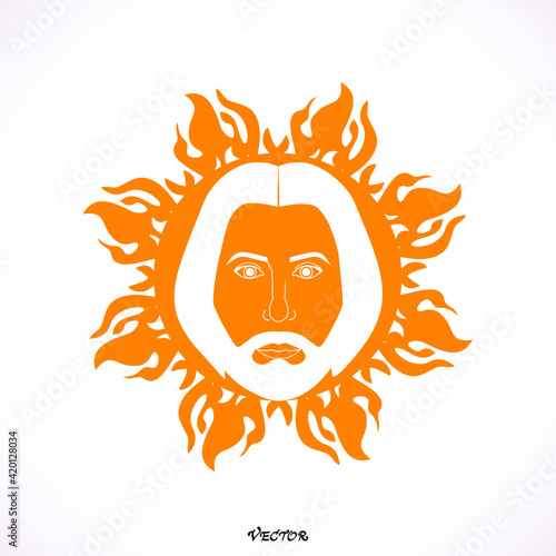 mythological Slavic god vector illustration