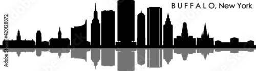 BUFFALO New York USA City Skyline Vector
