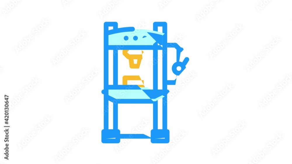 hydraulic press color icon animation hydraulic press color icon animation