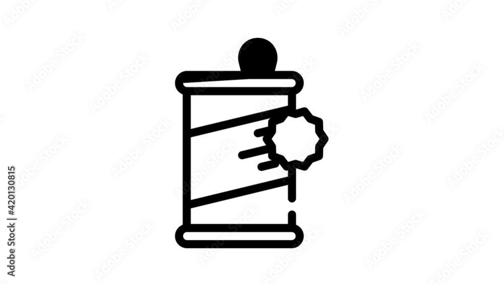 canned food allergy black icon animation canned food allergy black icon animation