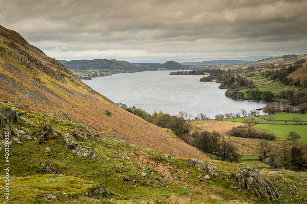 Lake in the mountains - view down Ullswater 0928 Lake in the mountains - view down Ullswater 0928