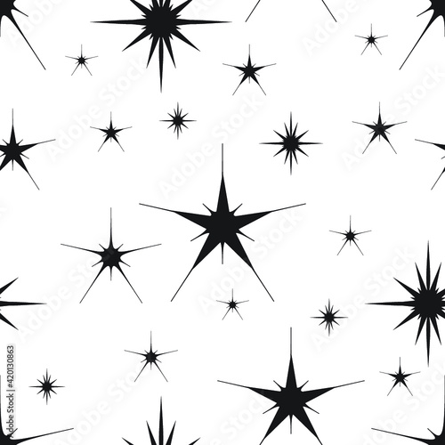 vector seamless pattern  star