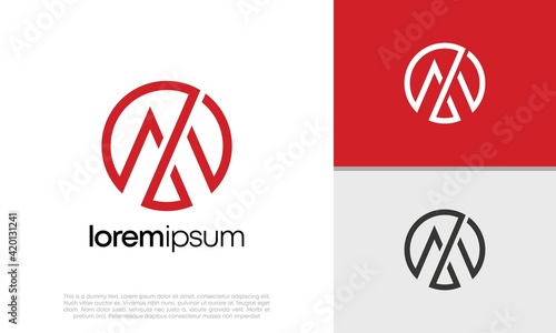 Initials M AM logo design. Initial Letter Logo. 