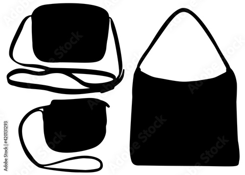 Small handbags in the set.