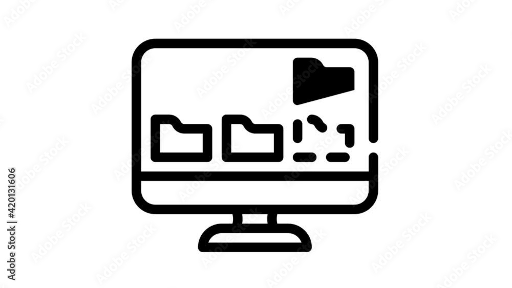 folders of operating system black icon animation folders of operating system black icon animation