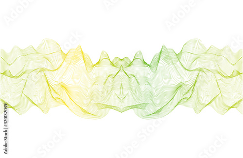 Abstract seamless guilloche pattern. Vector complex gradient lines texture.
