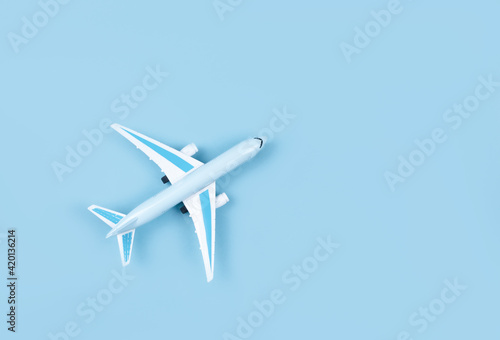 airplane in the blue sky