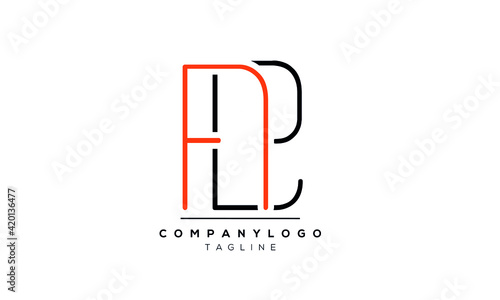 Abstract Letter Initial AB Vector Logo Design Template