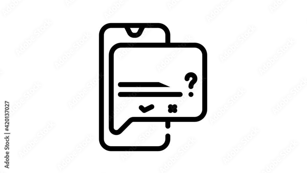 answer on question call center black icon animation answer on question call center black icon animation