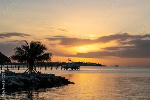 Florida Keys Sunset - Serenity on the Gulf Coast of Florida USA Travel © researchdiva