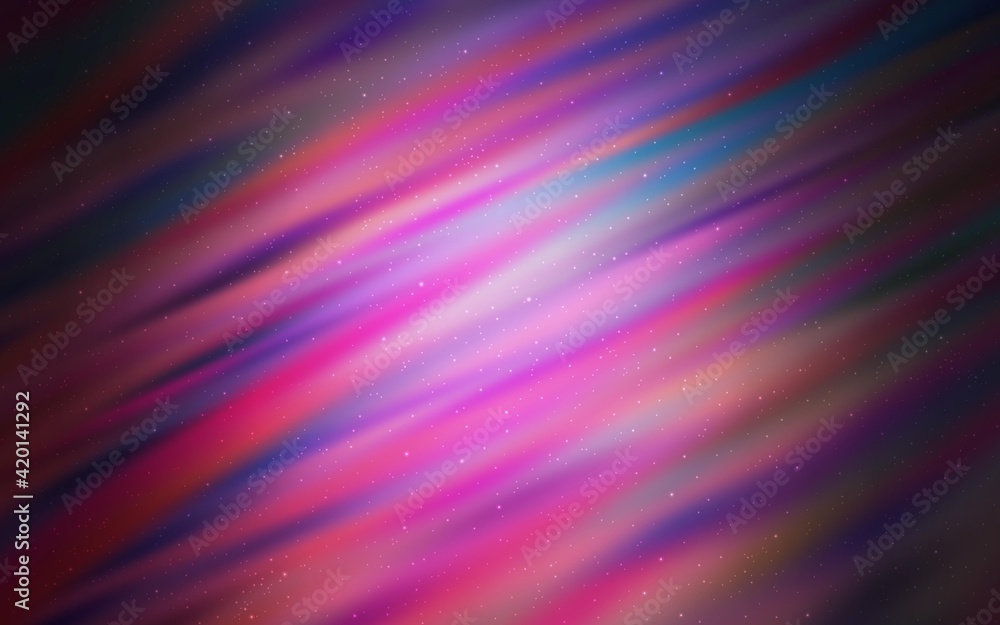 Dark Pink vector pattern with night sky stars. Dark Pink vector pattern with night sky stars.