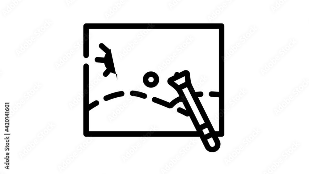 painting with light black icon animation