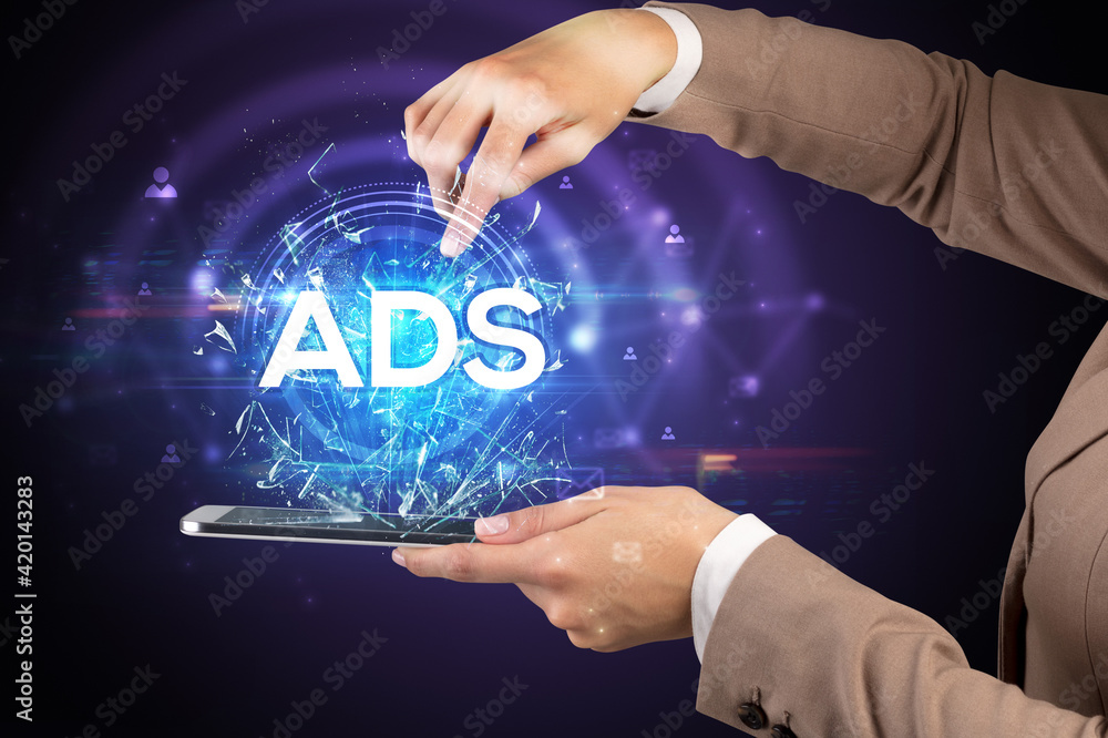 Close-up of a touchscreen with abbreviation. Close-up of a touchscreen with abbreviation.
