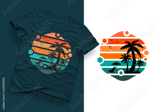 Summer T-Shirt Design vector.

File included:

*   EPS 
*   PNG 
*   JPEG
*   300 dpi transparent file

✭✭✭Download and Enjoy✭✭✭
