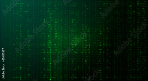 Matrix Digital Binary Code Background. Hacking Concept.