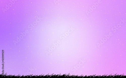 Light Purple vector layout with cosmic stars.