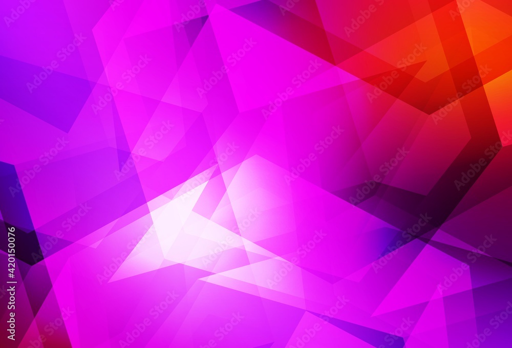 Fototapeta premium Light Pink, Red vector abstract polygonal background.