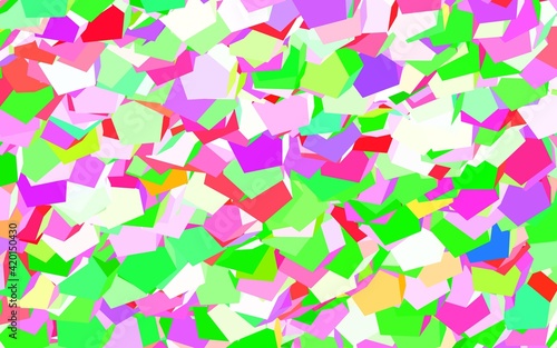 Light Pink, Green vector template in hexagonal style.