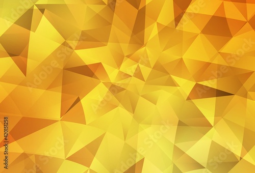 Light Orange vector polygonal template.