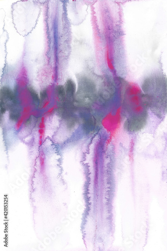 Obraz na płótnie Abstract watercolor painting with fresh purple and pink tones w salonie