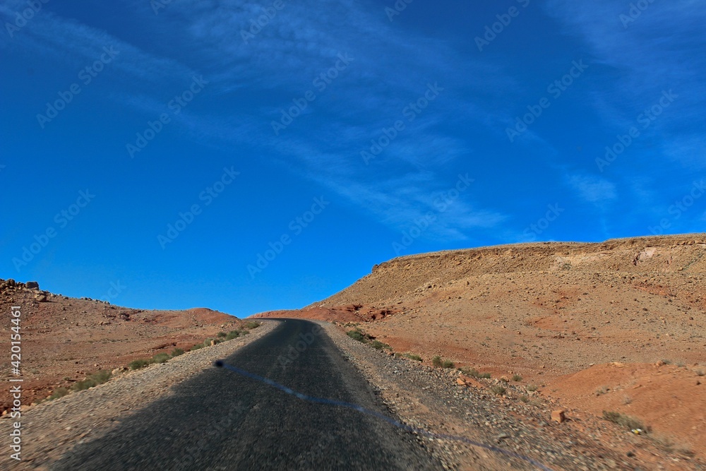 Rural road in Southern Morocco