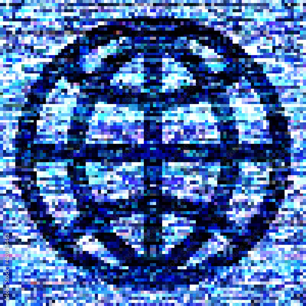 pixelated globe as of symbol of global computer network malfunction pixelated globe as of symbol of global computer network malfunction