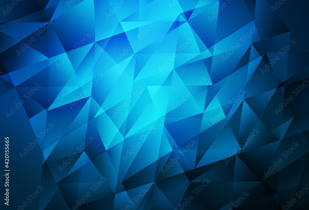 Dark BLUE vector pattern with polygonal style. Dark BLUE vector pattern with polygonal style.