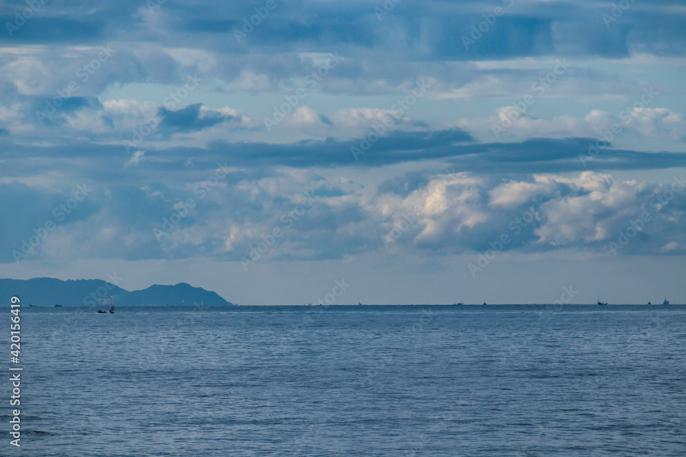 The impressive clouds and sea. The impressive clouds and sea.