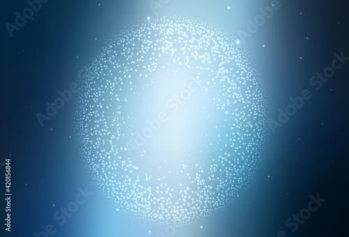 Light BLUE vector texture with milky way stars.