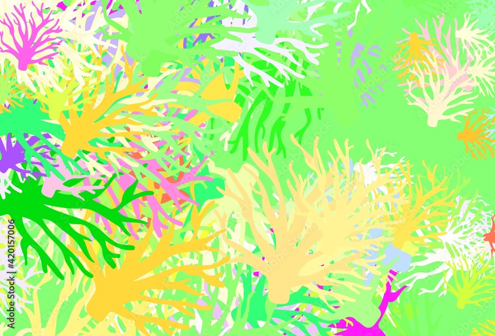 Light Multicolor vector abstract design with branches.
