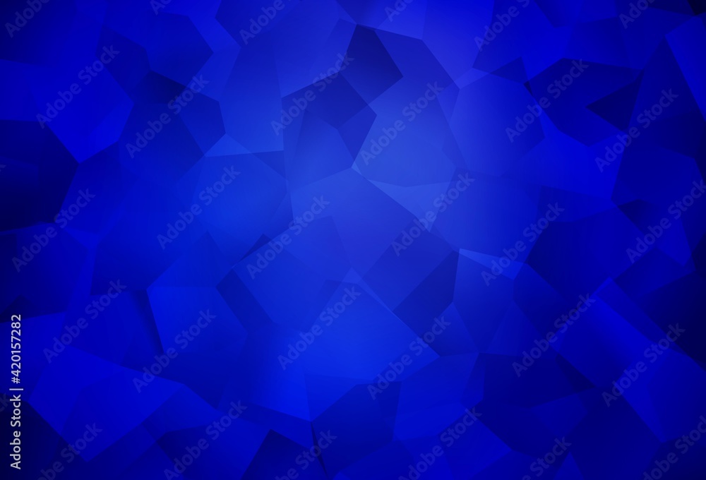 Dark BLUE vector template with chaotic shapes. Dark BLUE vector template with chaotic shapes.