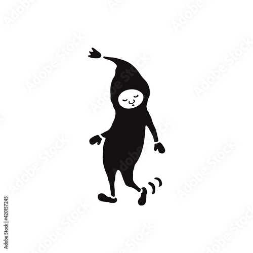 森の妖精のフラットなイラスト