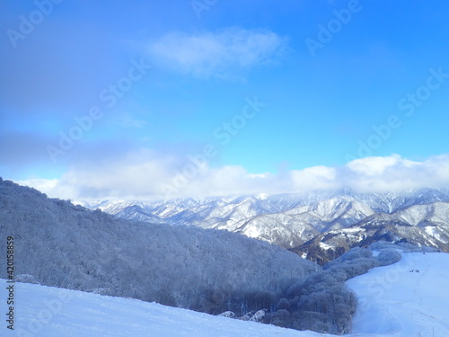 冬の絶景が広がるスキー場