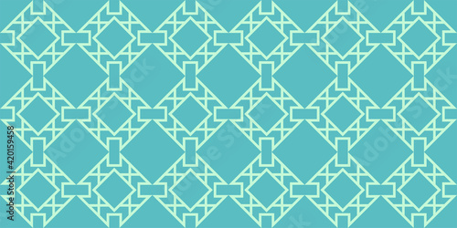 green background wallpaper pattern seamless with geometric ornament vector graphics