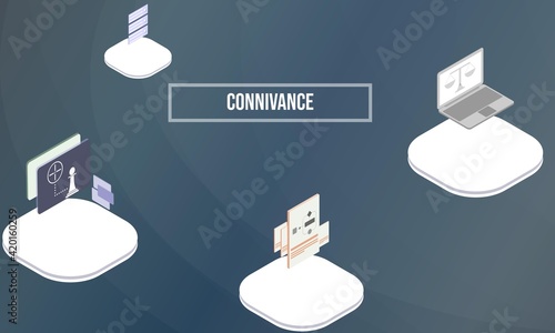 Canvastavla Connivance concept on abstract design
