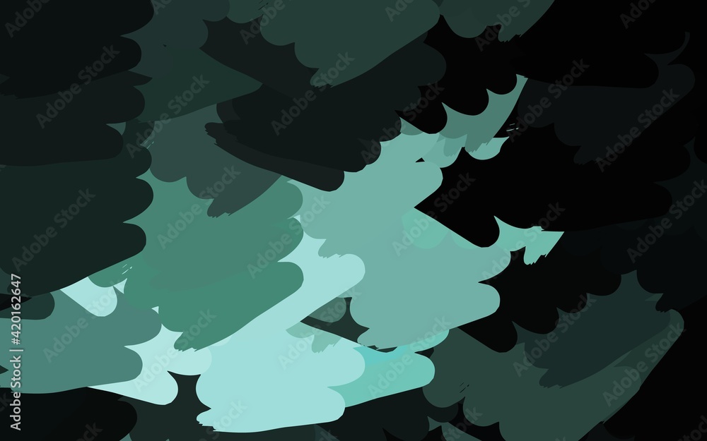 Dark Green vector template with chaotic shapes. Dark Green vector template with chaotic shapes.