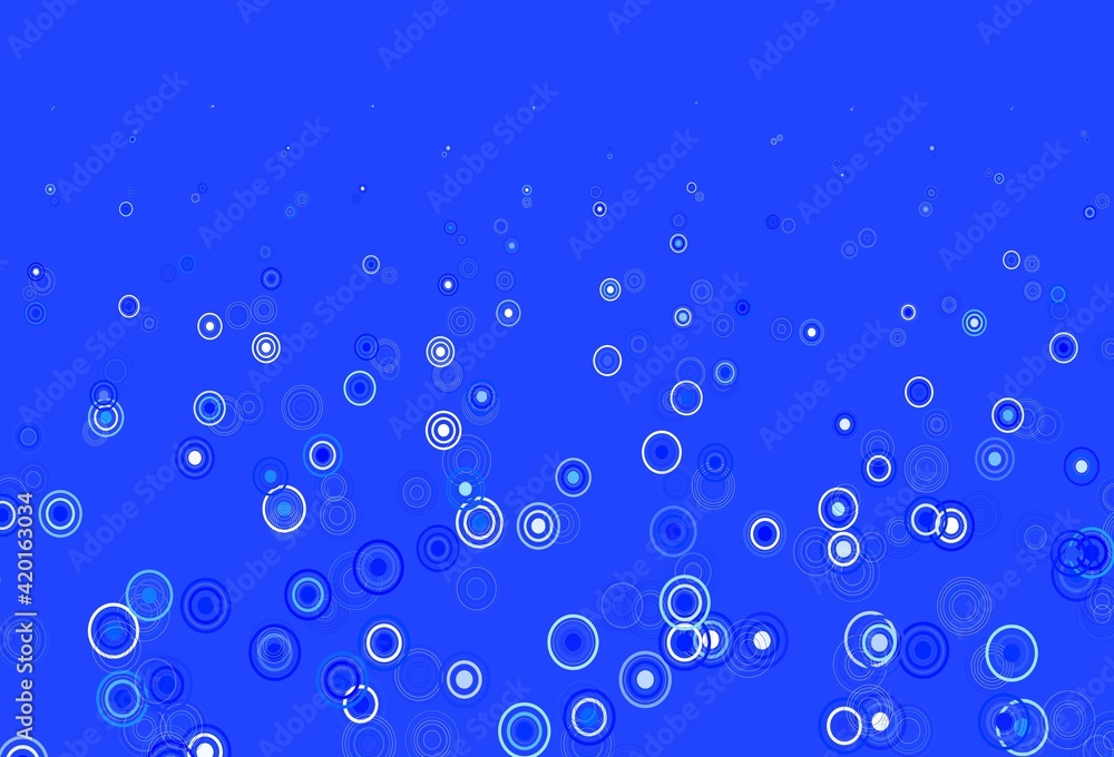 Light BLUE vector background with spots.